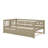 Rustic Wooden Daybed With Underbed Trundle And Protective Fence-Style Guardrails-541746096