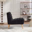 24.4" Wide Modern Upholstered Armless Chair With Rubber Wood Legs, Accent Chair-1598120458