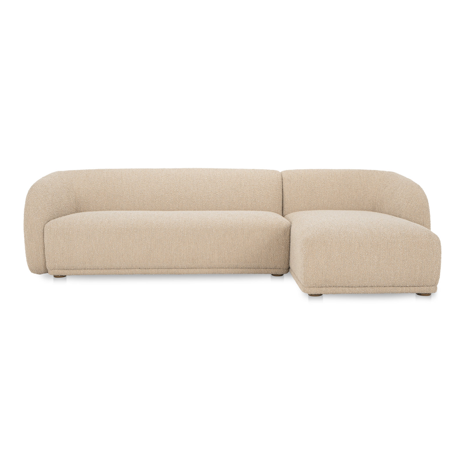Penelope 2 - Piece 112" Chaise Sectional, Right Hand Facing, Natural Bouclé