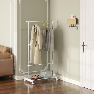 Adjustable Rolling Clothing Rack