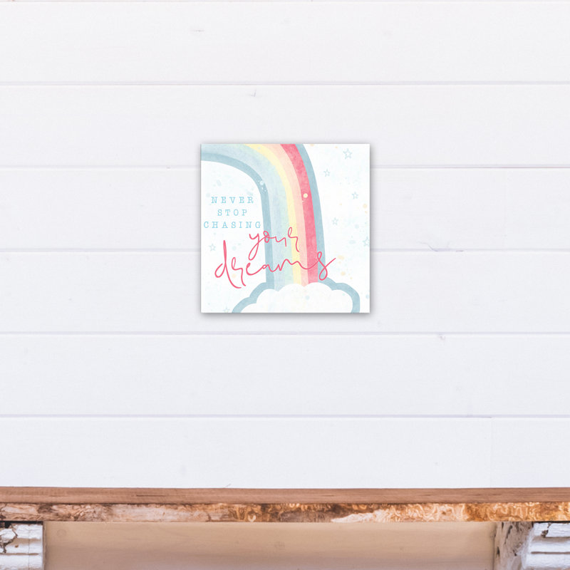 « never stop », art sur toile rainbows Davidge, H 12 po x l 12 po x P 1,25 po