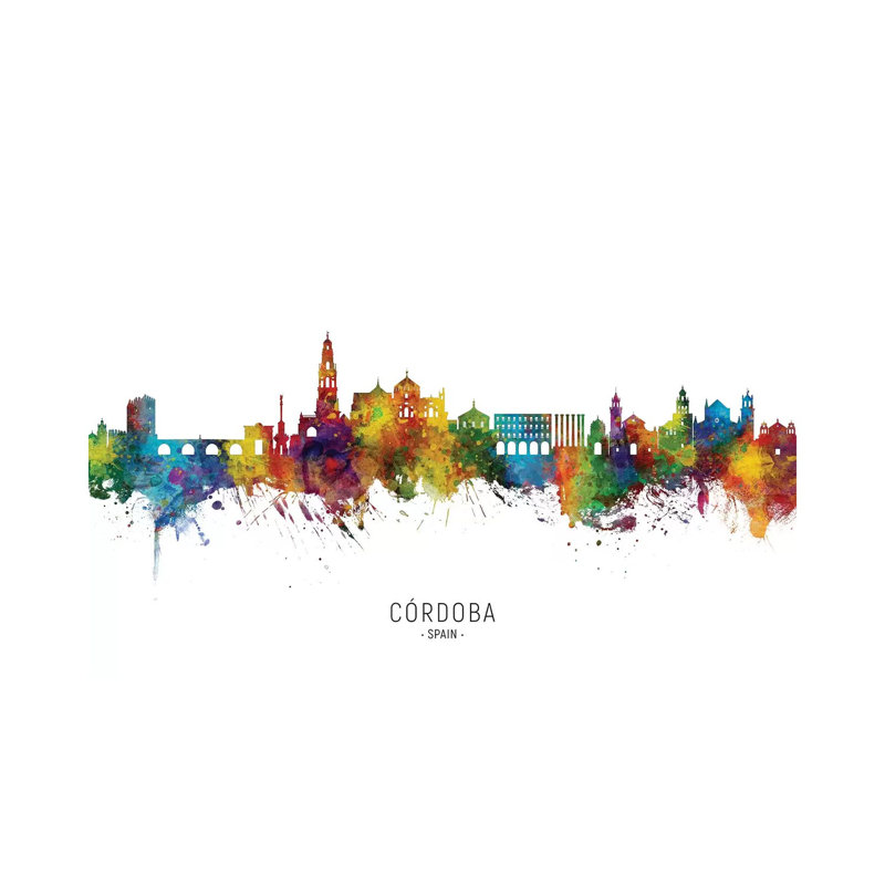 Cordoba Spain Skyline by Michael Tompsett - Wrapped Canvas Painting, 66.04 cm H x 45.72 cm W x 1.91 cm D