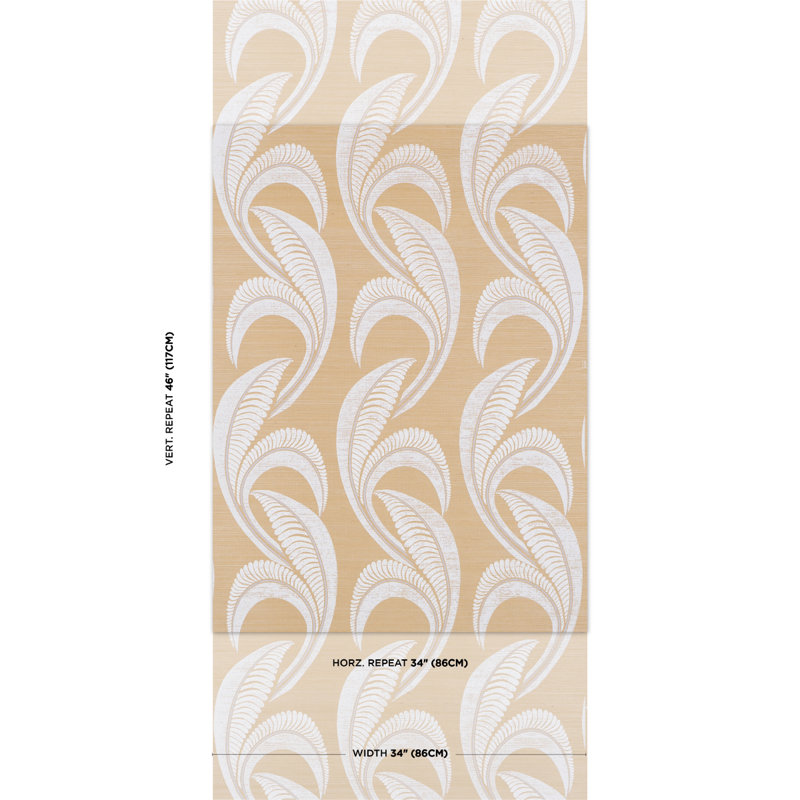 Papier peint feuille de bananier en sisal, Gruau