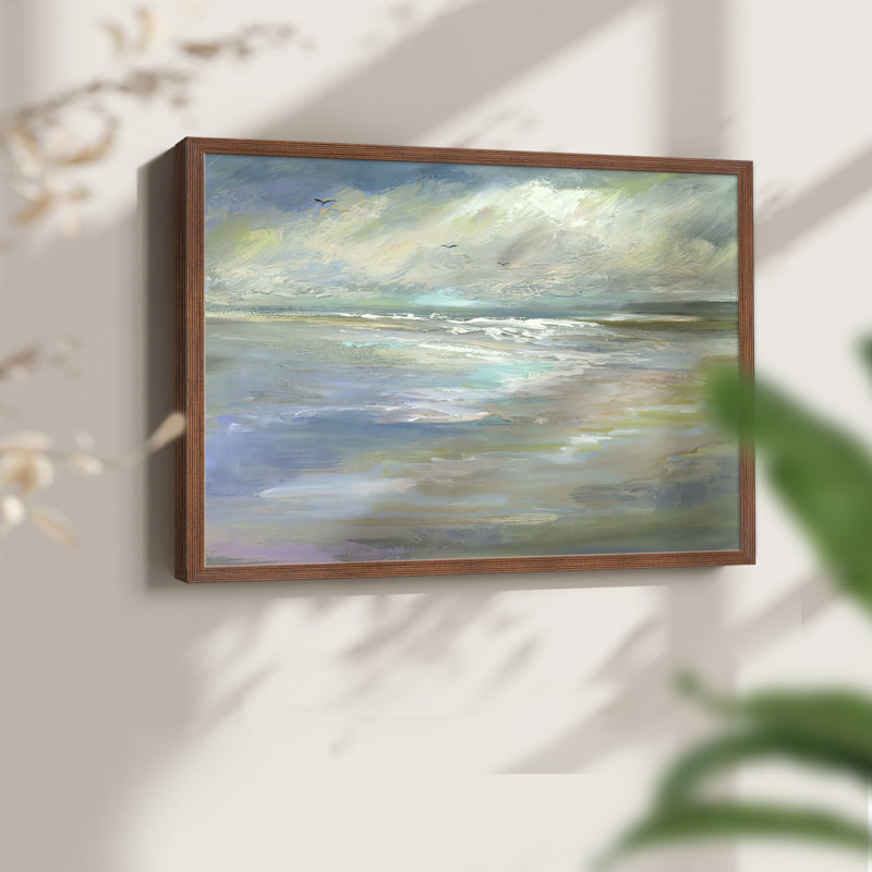 «Beach Light I», reproduction encadrée, Noyer, H 16 po x l 20 po