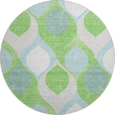 Premium Machine Washable Lisse Lime Rug