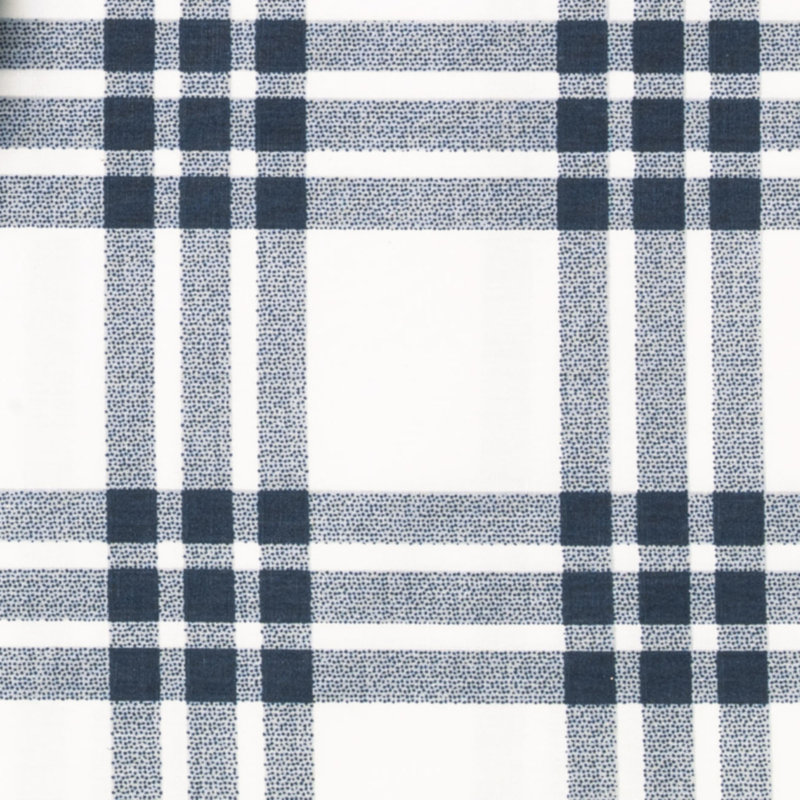 Shasta Lake Cotton Percale Standard Sheet Set, Queen Sheet Set with 2 Pillowcases, Basic Plaid Blue