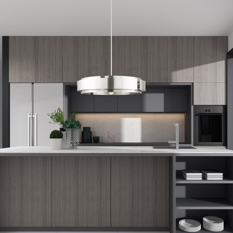 Varick 7 - Light Brushed Nickel Pendant