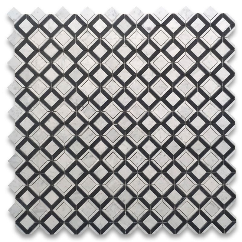 11" x 11" Marble Random Mosaic Wall & Floor Tile