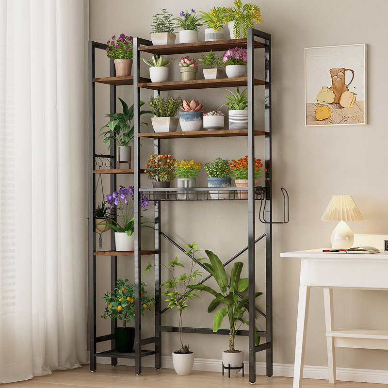 8-Tier Over The Toilet Storage With Side Rack, Over Toilet Storage Rack With Adjustable Shelf