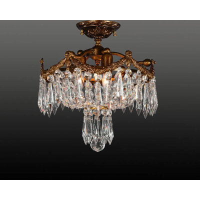 Bazemore Crystal Semi Flush Mount