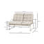 Chaise double en rotin PE de qualité supérieure avec structure en métal - Confort et durabilité ultimes pour votre patio