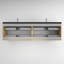 Ensemble de meuble-lavabo double mural 84 po Calarco Kody-430770822