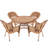 4 - Person Patio Dining Set with Round Table , Cushions Included-12655413-12638217