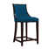 Upholstered Counter Stool with Solid Wood Frame