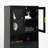 Tall Storage Cabinet: 2 Glass Doors, 2 Doors, Gold Handles for Bath, Dining & Living Rooms