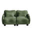 Canapé de soutien en chenille avec coussin de taille délicate, conception incurvée, base et accoudoirs ergonomiques, coussin de soutien doux, assemblage facile pour le salon et la chambre à coucher, vert-133914848-133914850