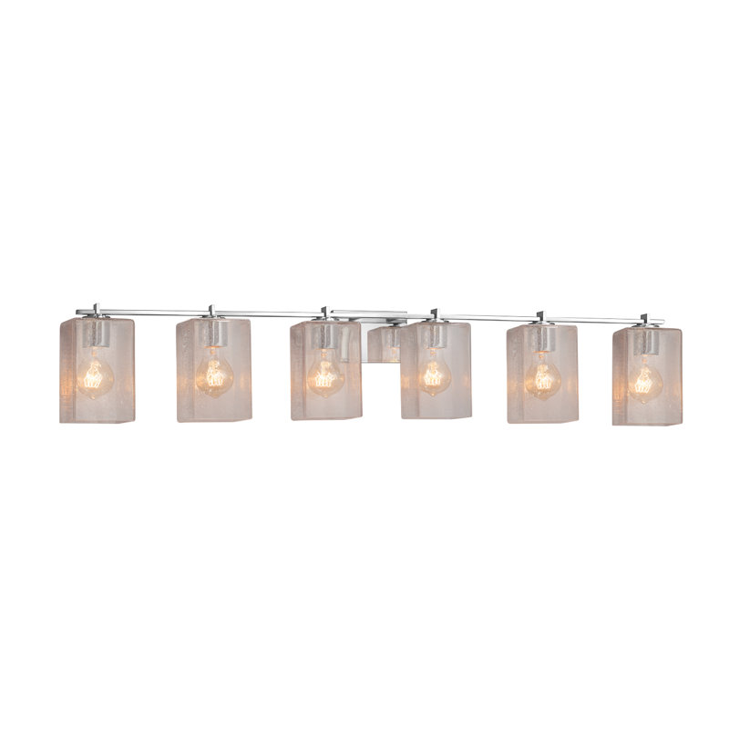 Casson 6 - Light Dimmable Vanity Light, Polished Chrome, Opal, Incandescent