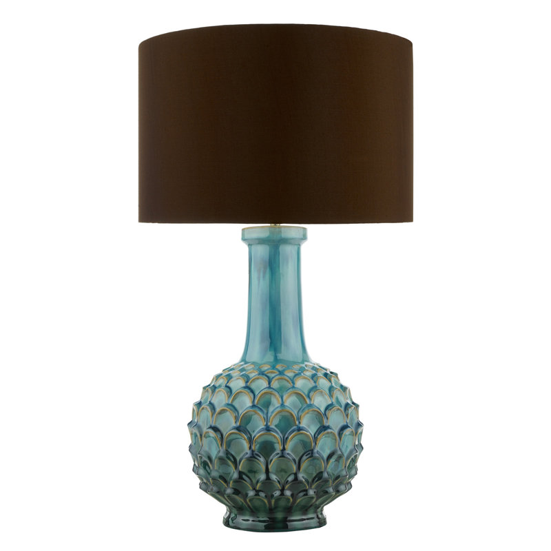 Edlyn Table Lamp Reactive Glaze Base Only, Blue