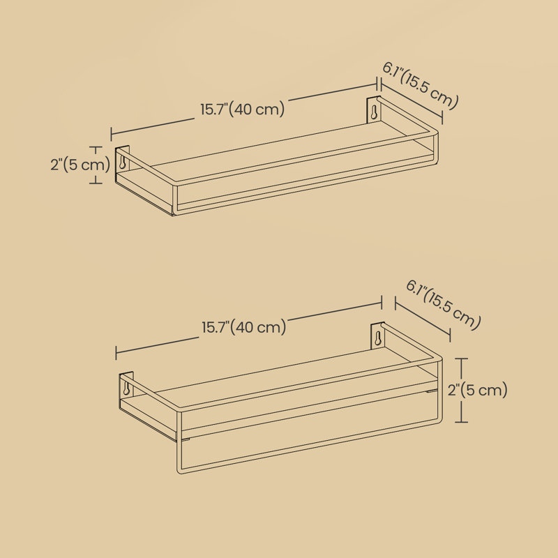 2 Piece Floating Shelf