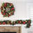 9 ft. Artificial Christmas Garland with Lights - Scarlet Hydrangea