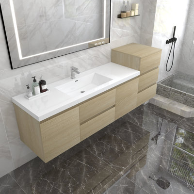 Moreno Bailey 67'' Single Bathroom Vanity with Acrylic Top