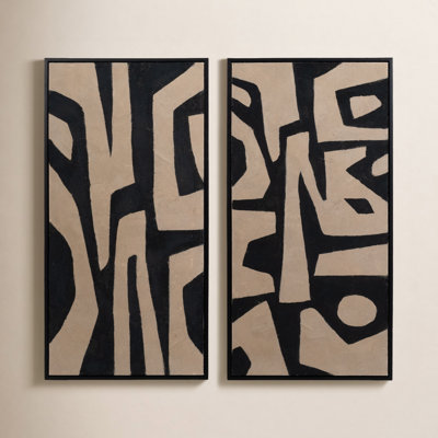 Set Of 2 50 Tribeca Handpainted Art