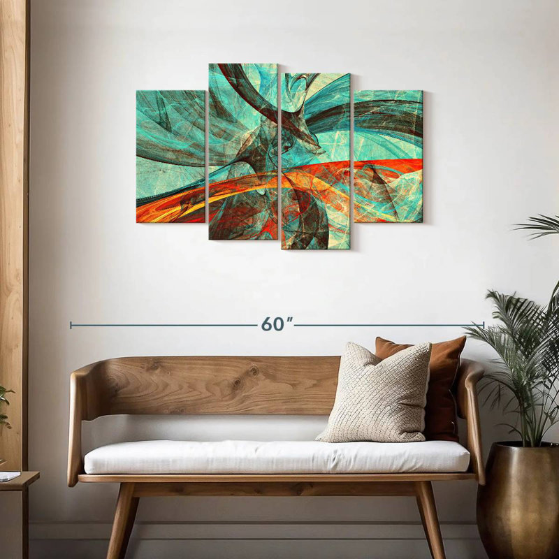 Avery Jade Topaz Dynamic Abstract, 27" H x 43" W