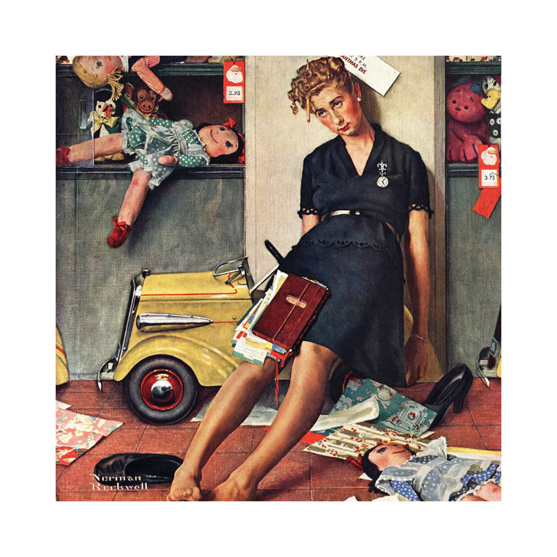 «Santa's Helper», reproduction d'art sur toile tendue