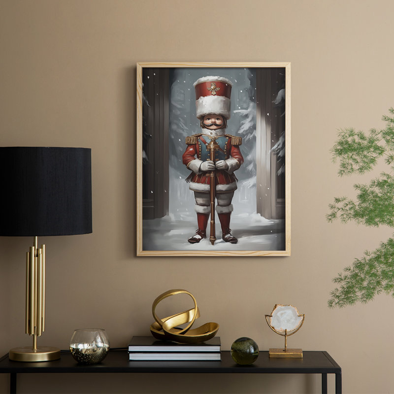 «Christmas Holiday Art», série 2 - CC XXVII, reproduction encadrée - bois massif, Naturel, H 11 po x l 9 po