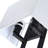 2-light Black Wall Sconce With White Shade