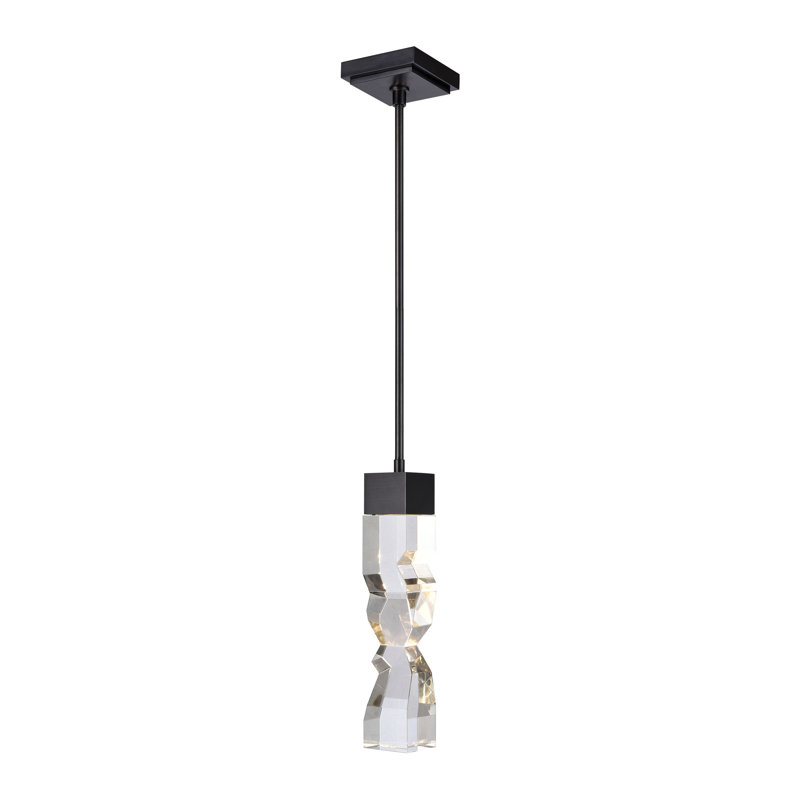 Mamadim Pendant, 63.88" H x 3" W x 3" D, Satin Brushed Black