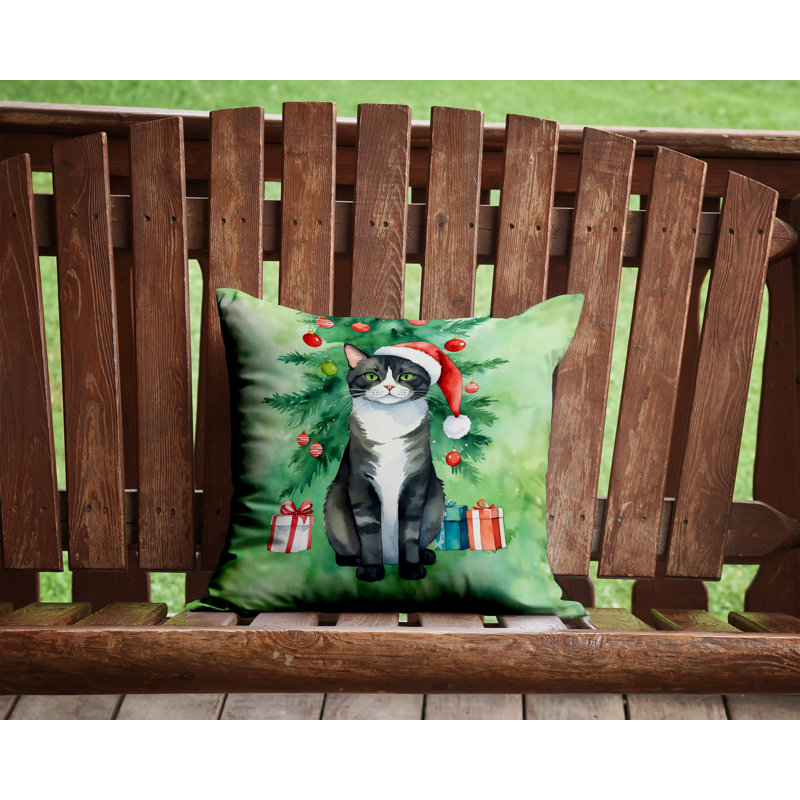 Coussin Cat, Carré 14 po, Polydactyle américain