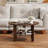 LUMERA Collection Traditional Round Wood Coffee Table with Raised Tray Edge, Rich Cherry Finish and Lower Display Shelf, Elegant Center Table for Living Room Decor