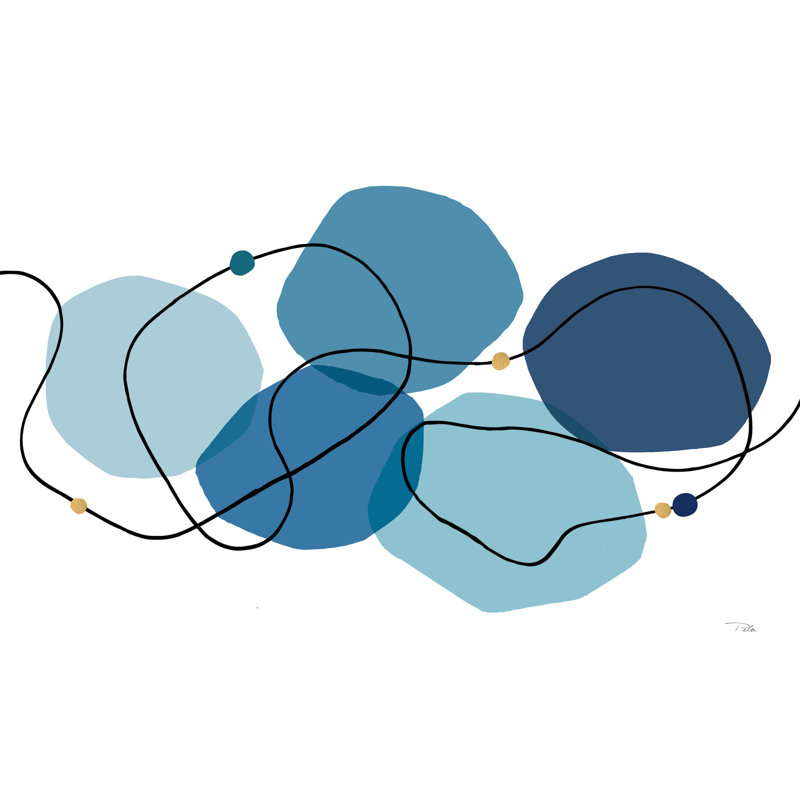 Ezzelino sur impression sur toile, H 8 po x l 12 po x P 1,25 po, Bleu