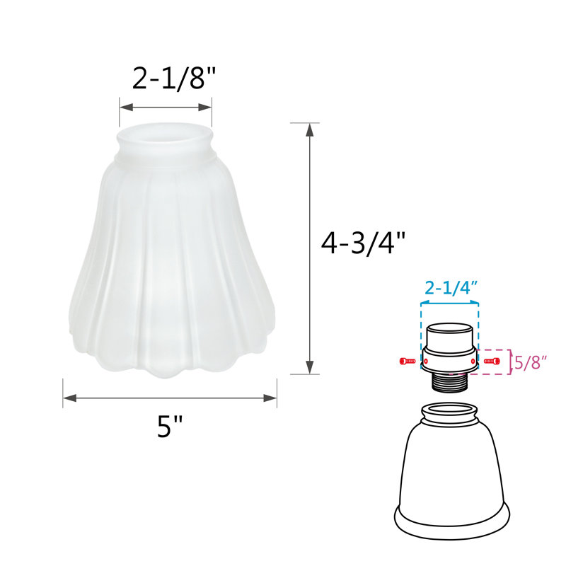 4.75'' H Glass Bell Replacement Shade