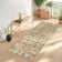 Modern Floral Machine Washable Rugs with Non-Slip Backing Stain Resistant Easy Cleaning Low Pile Floor Cover Non Shedding Folding Throw Carpet For Home Decor