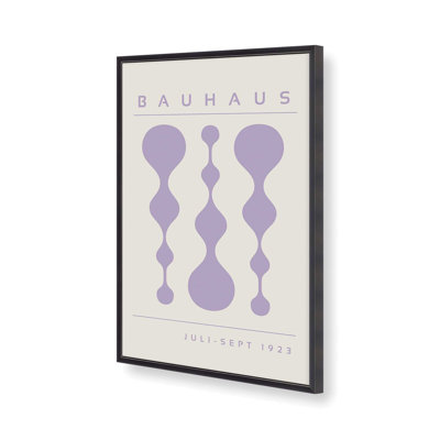Purple Retro Bauhaus Poster I Print in a Frame