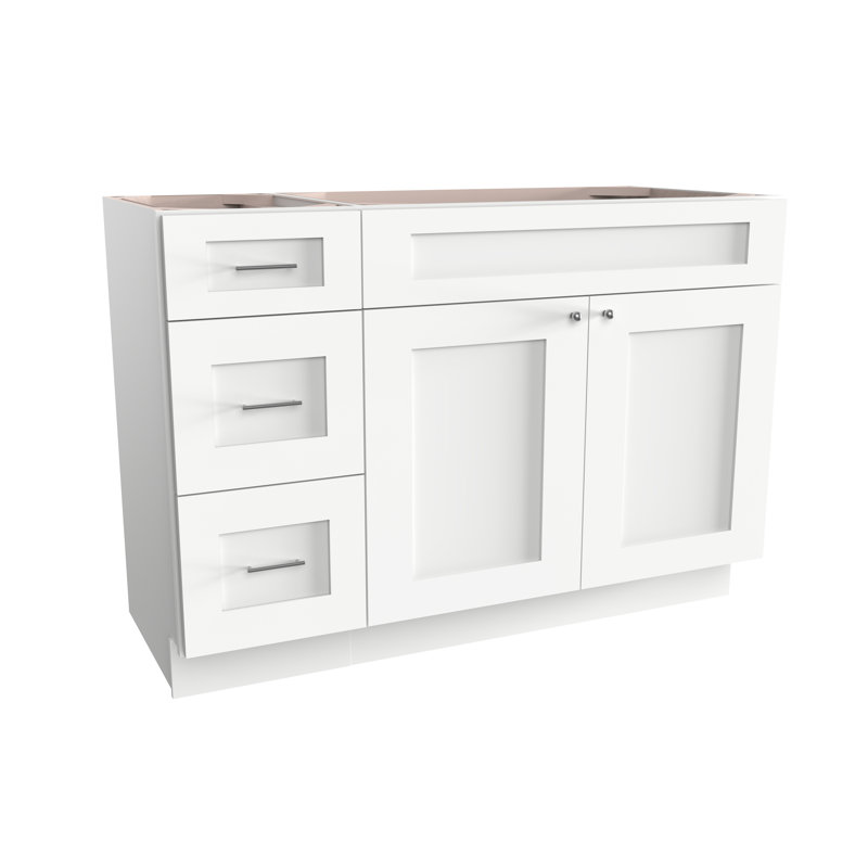 Disar 48" Single Bathroom Vanity Base Only, White