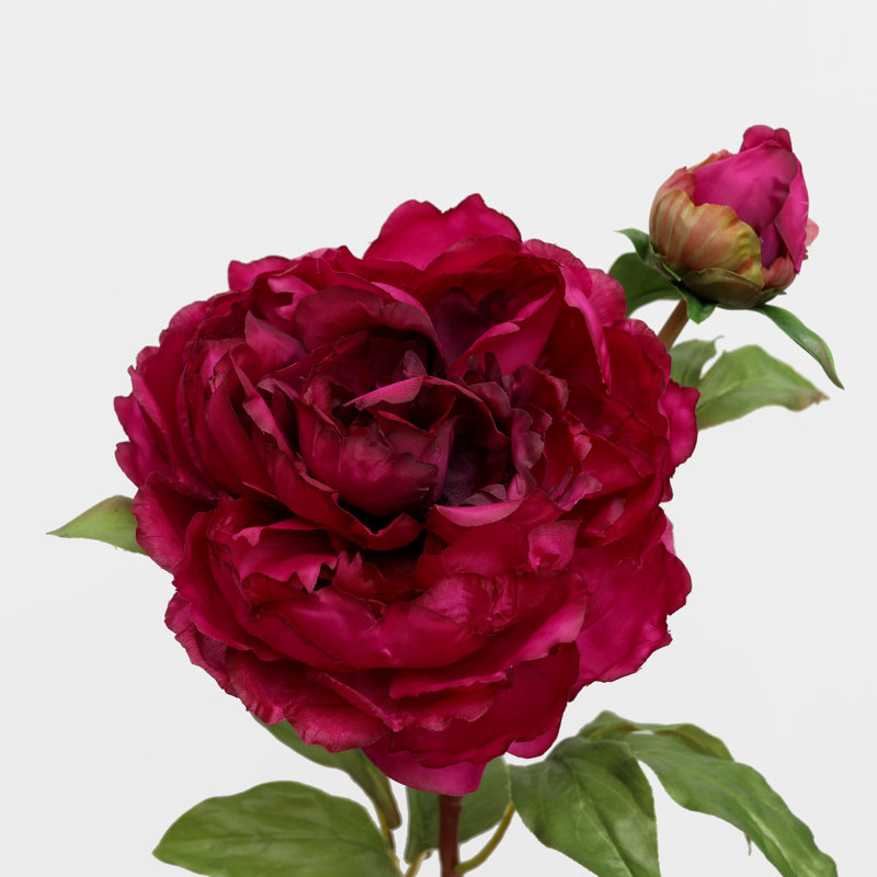 Peony Faux Floral, Pink, 21.5" H x 7" W