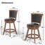 Tabouret de comptoir pivotant rembourré avec structure en bois massif-1747121854-1749428907