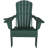 Folding Adirondack Chair, SGS Tested, Wooden Textured With Cup Holder, Heavy All-Weather HDPE Comfortable Set Poolside Backyard Lawn Green Set 2-124432827