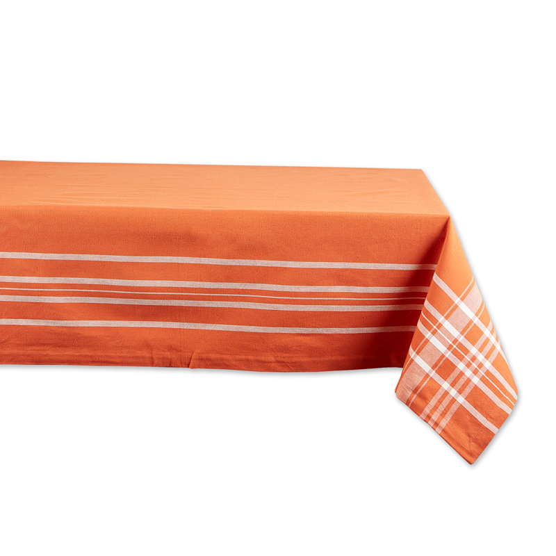 Bundeena Striped 100% Cotton Tablecloth, Red, 60" L x 84" W