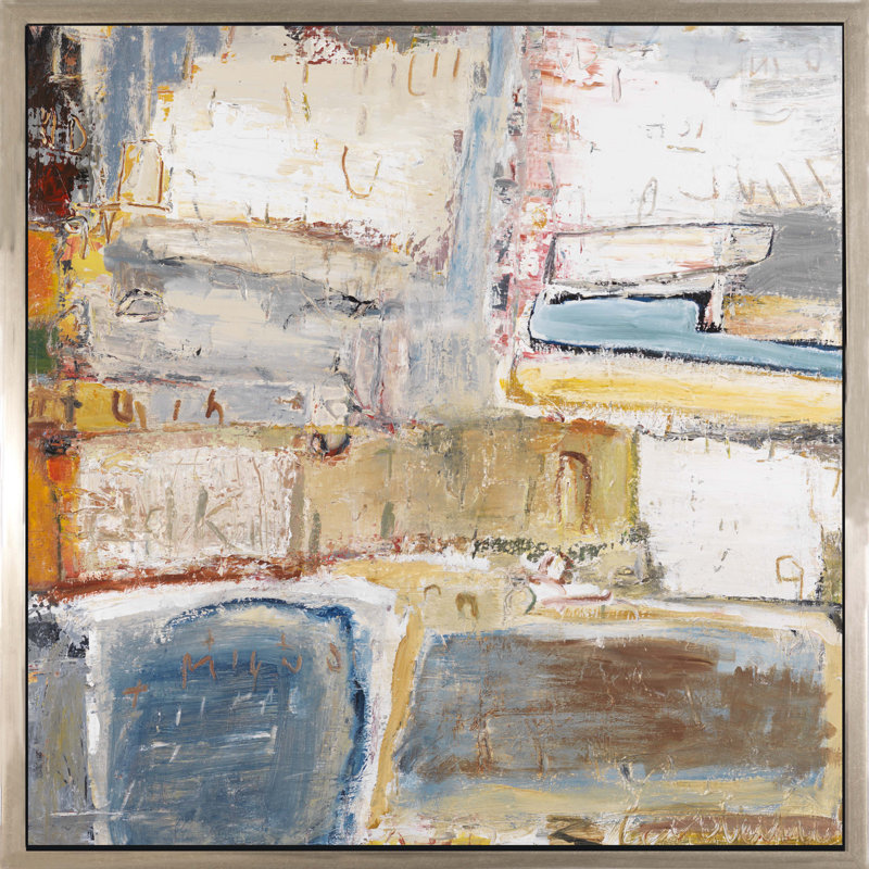 Voyage à travers - peinture sur toile à cadre flottant