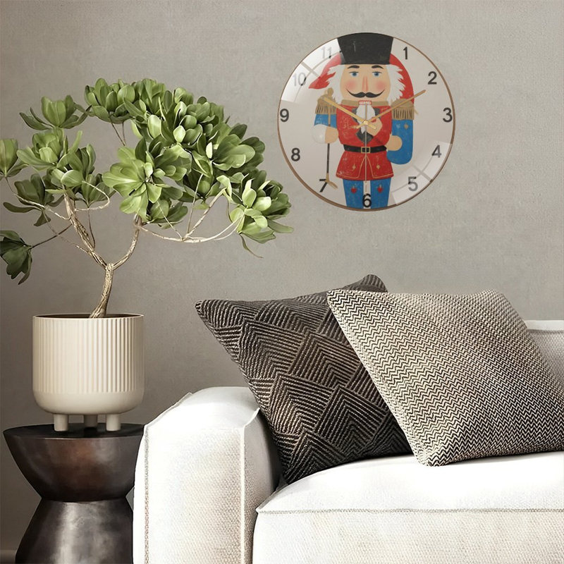 Casse-noisette-Jouet-Soldat-Horloge-Horloge murale moderne 12 po
