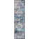 Modern Persian Vintage Medallion Navy/Light Gray Rug