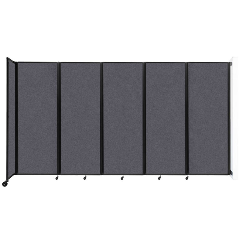 11 - Cloison pliante à panneaux, 5, Gris foncé, H 82 po x l 168 po x P 12 po