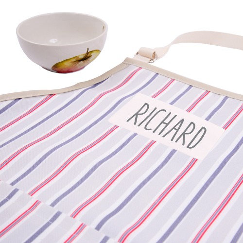 Mahee Striped Bib Apron