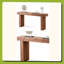 Console en bois massif 63 "