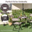 Table de patio en aluminium coulé 31 po de diamètre avec trou pour parasol
