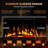 Narrow Bezel WiFi Smart Fireplace Recessed & Wall Mounted, Linear Fireplace w/App, Remote Control, Adjustable Temperature, Log Flame Option-1960410722